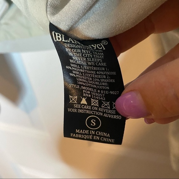 BLANK NYC gray faux leather drape front asymmetrical zip moto jacket Size small - Picture 6 of 6